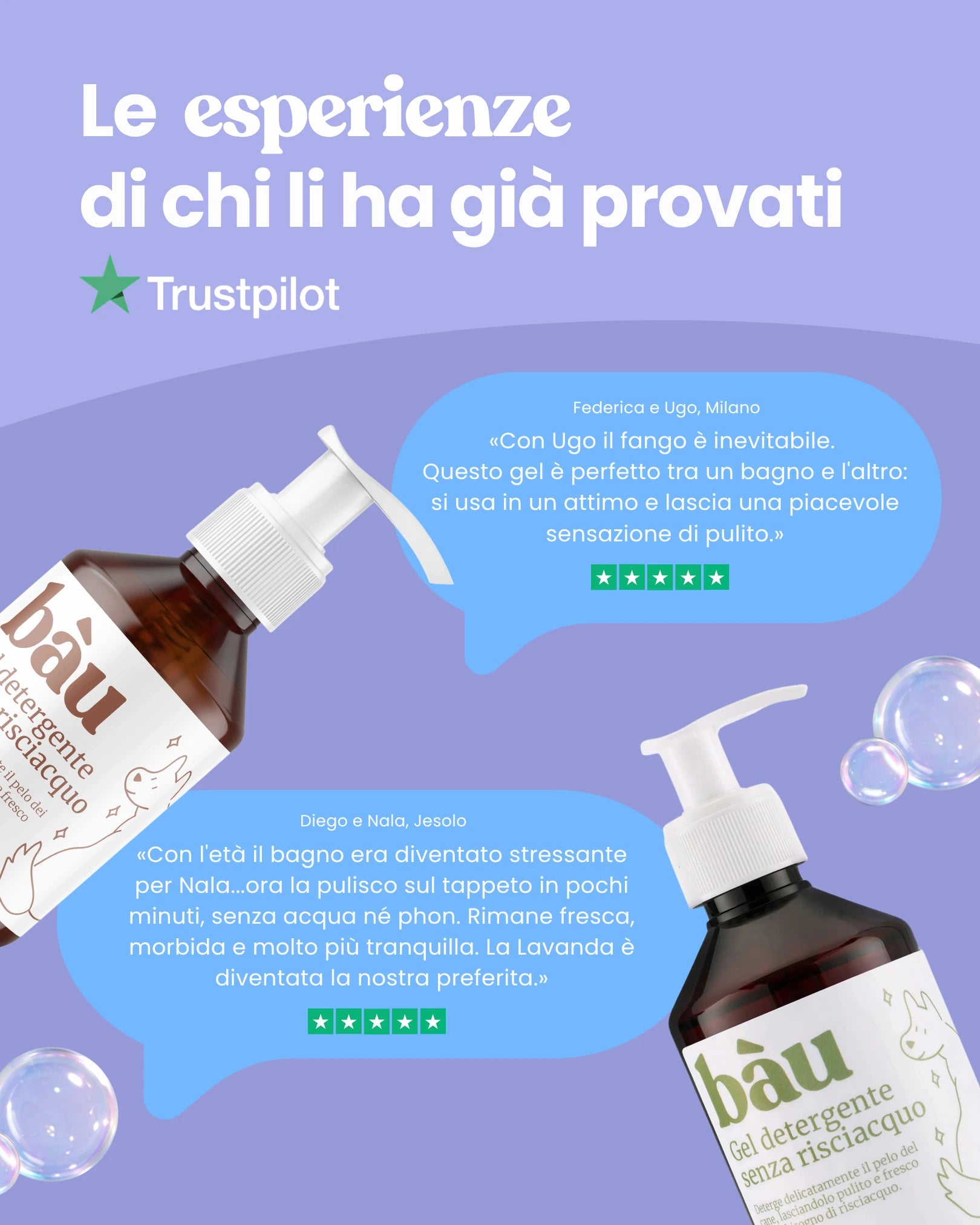 Gel detergente senza risciacquo