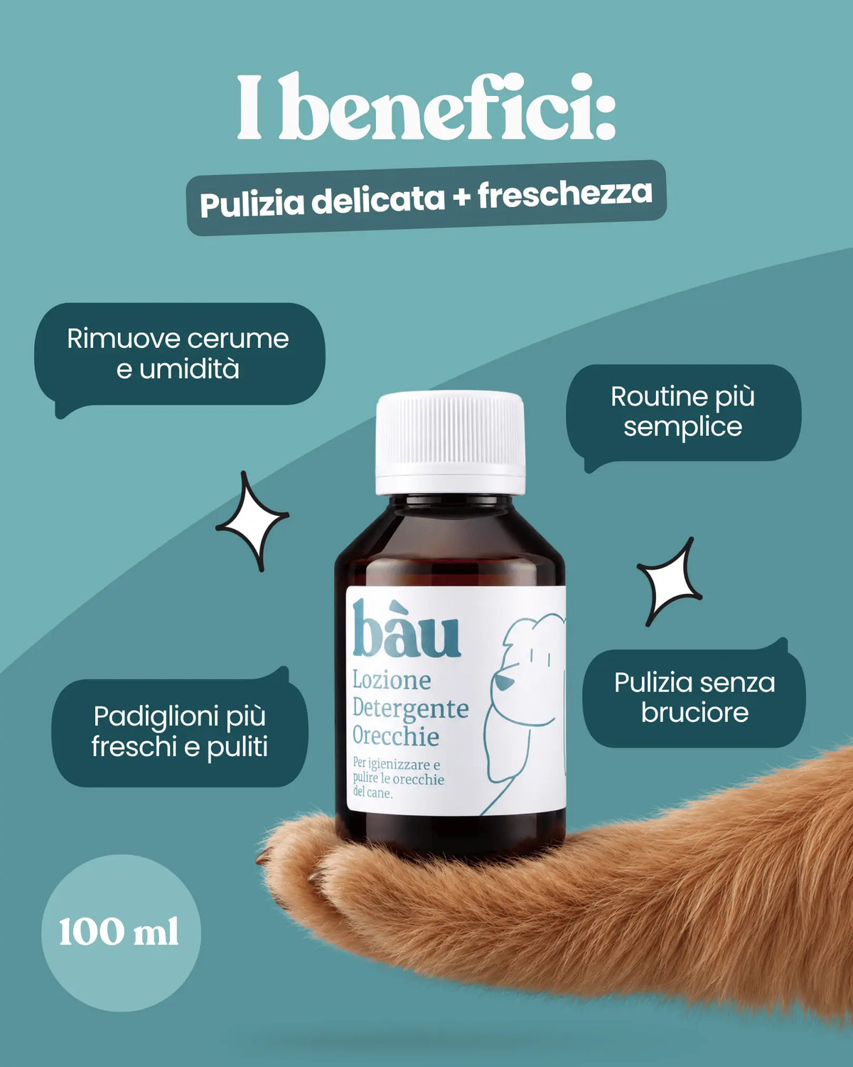Lozione detergente per le orecchie
