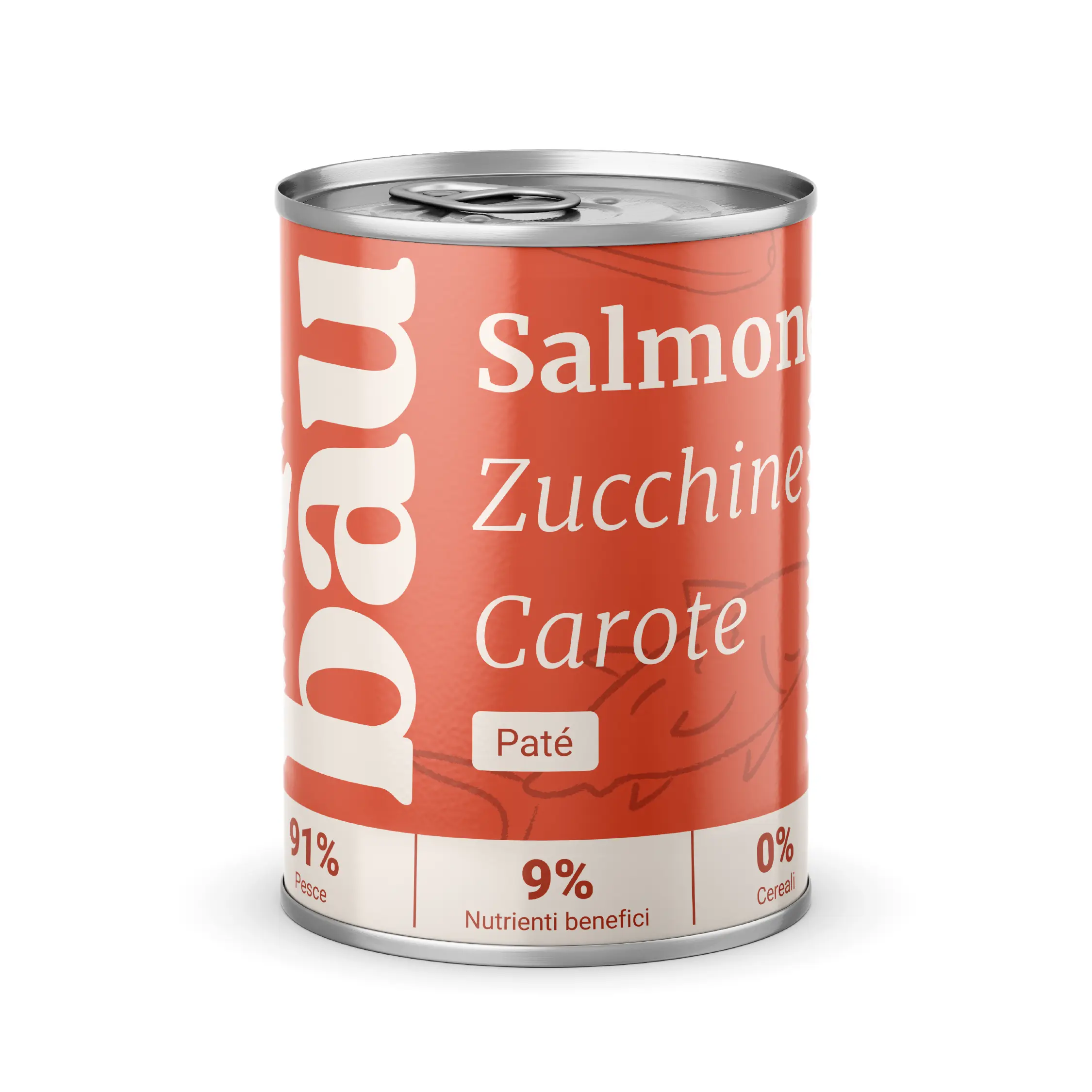Paté Salmone Zucchine e Carote per cani adulti