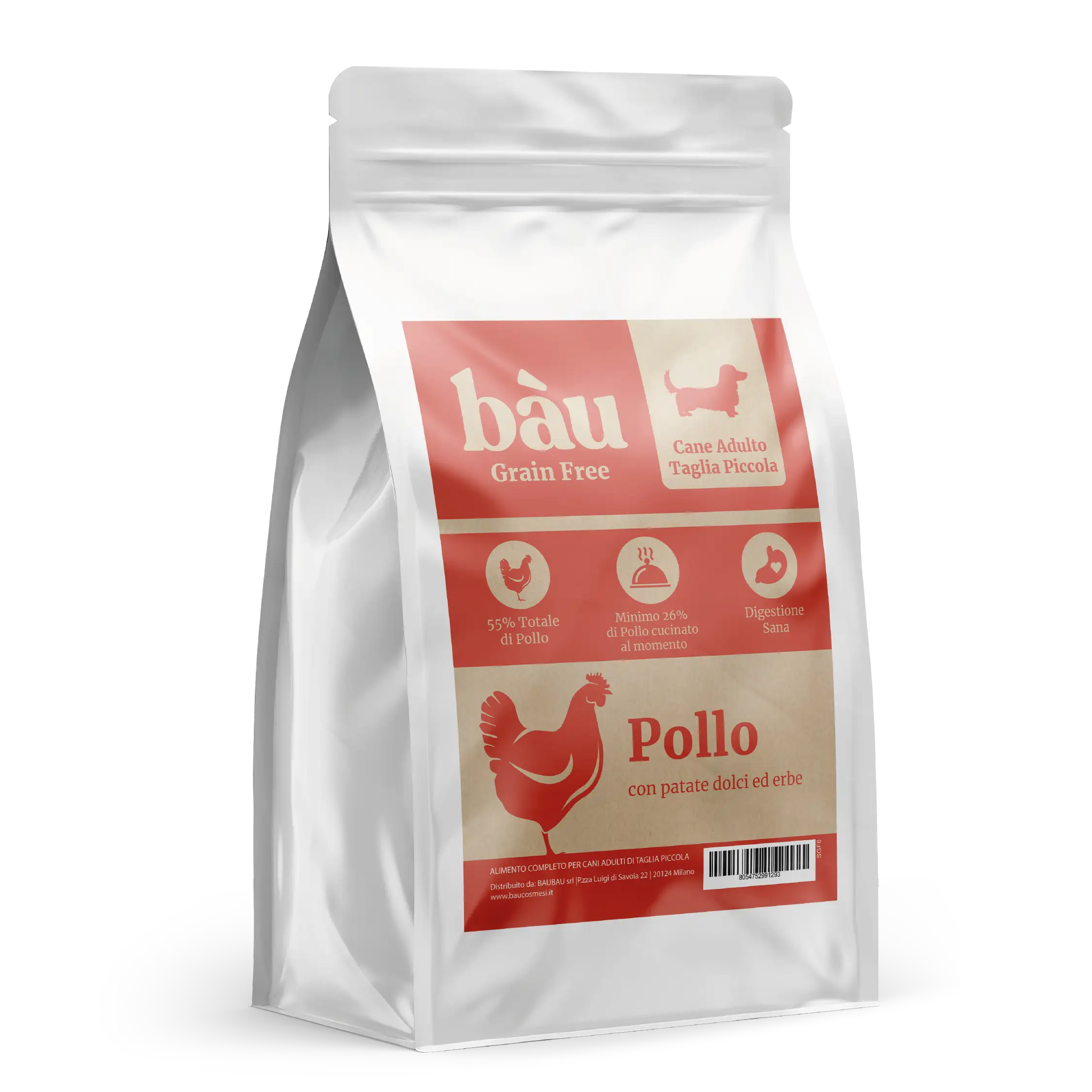 Crocchette con Pollo, Patate Dolci ed Erbe per cani adulti di taglia piccola