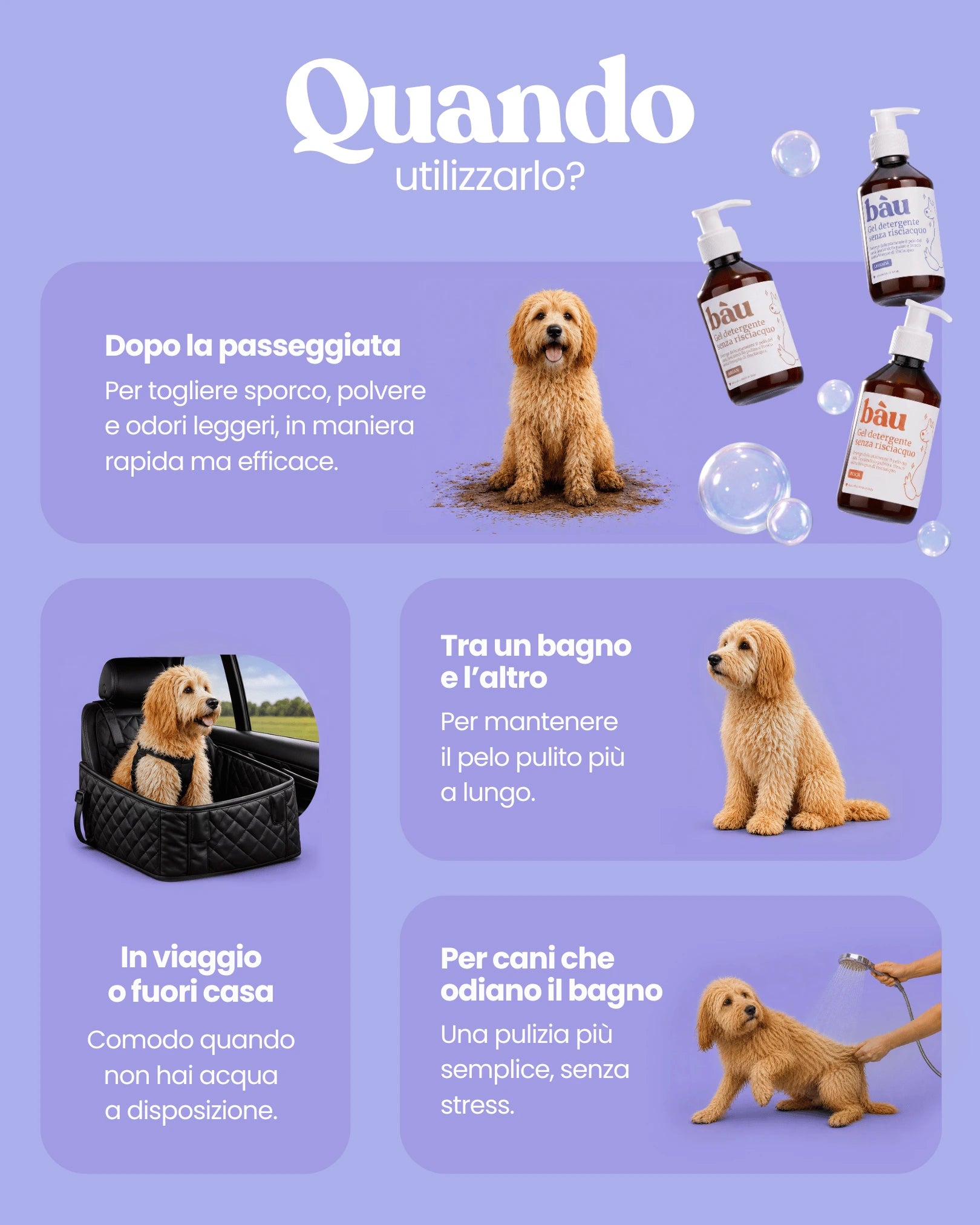 Gel detergente senza risciacquo