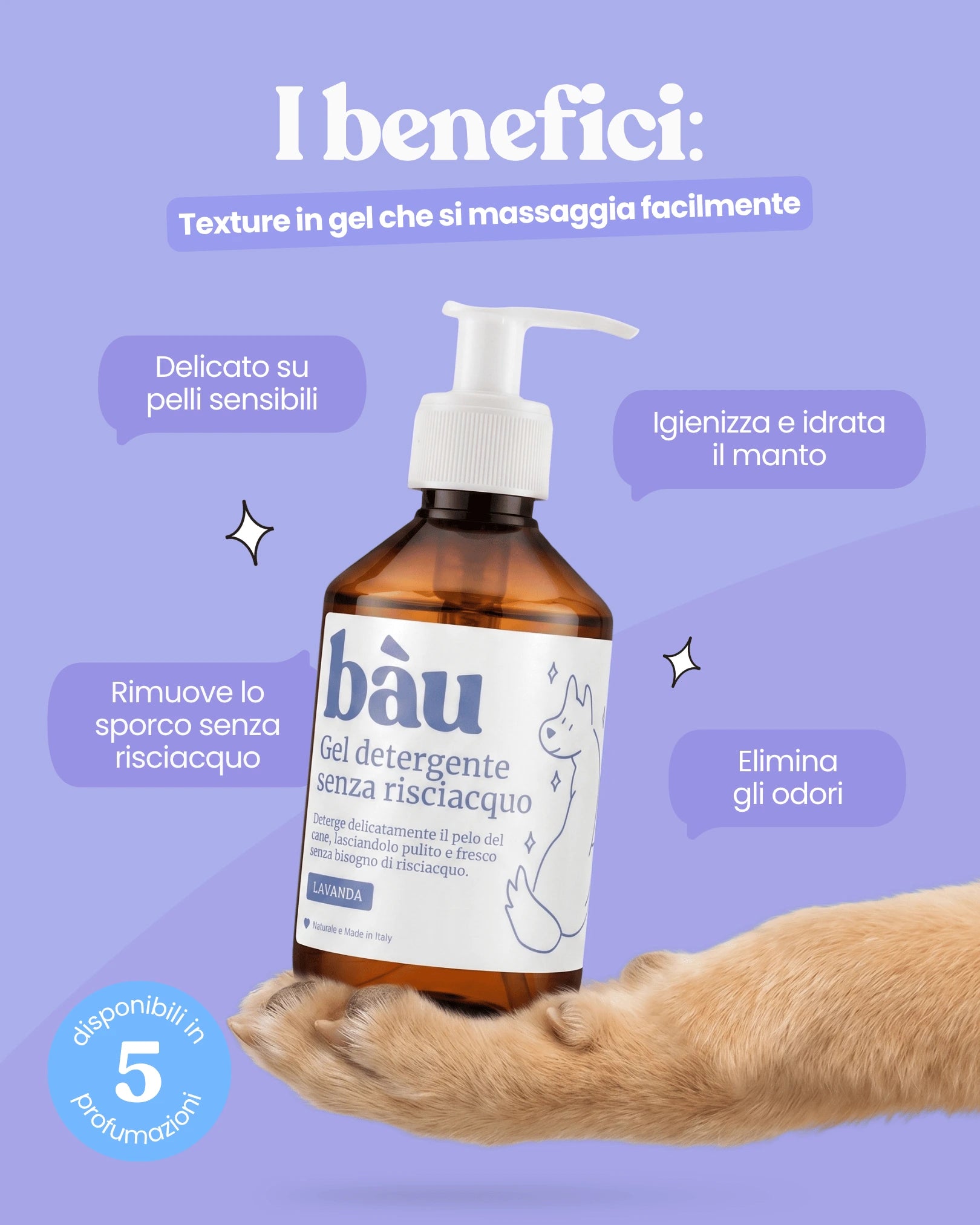 Gel detergente senza risciacquo