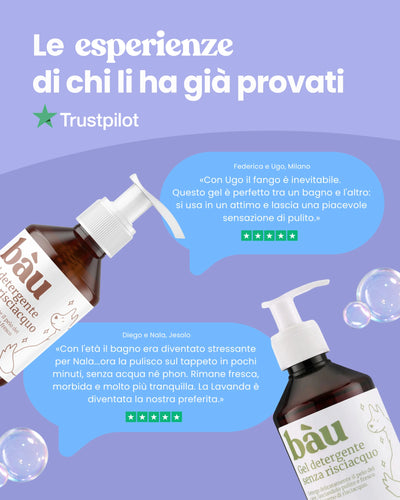 Gel detergente senza risciacquo