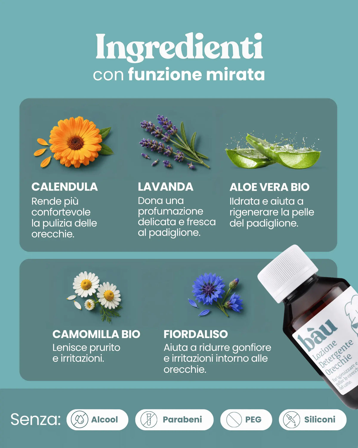 Lozione detergente per le orecchie
