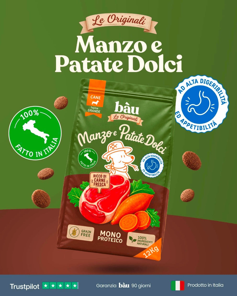 Crocchette "Le Originali" Manzo e Patate Dolci Taglia Grande
