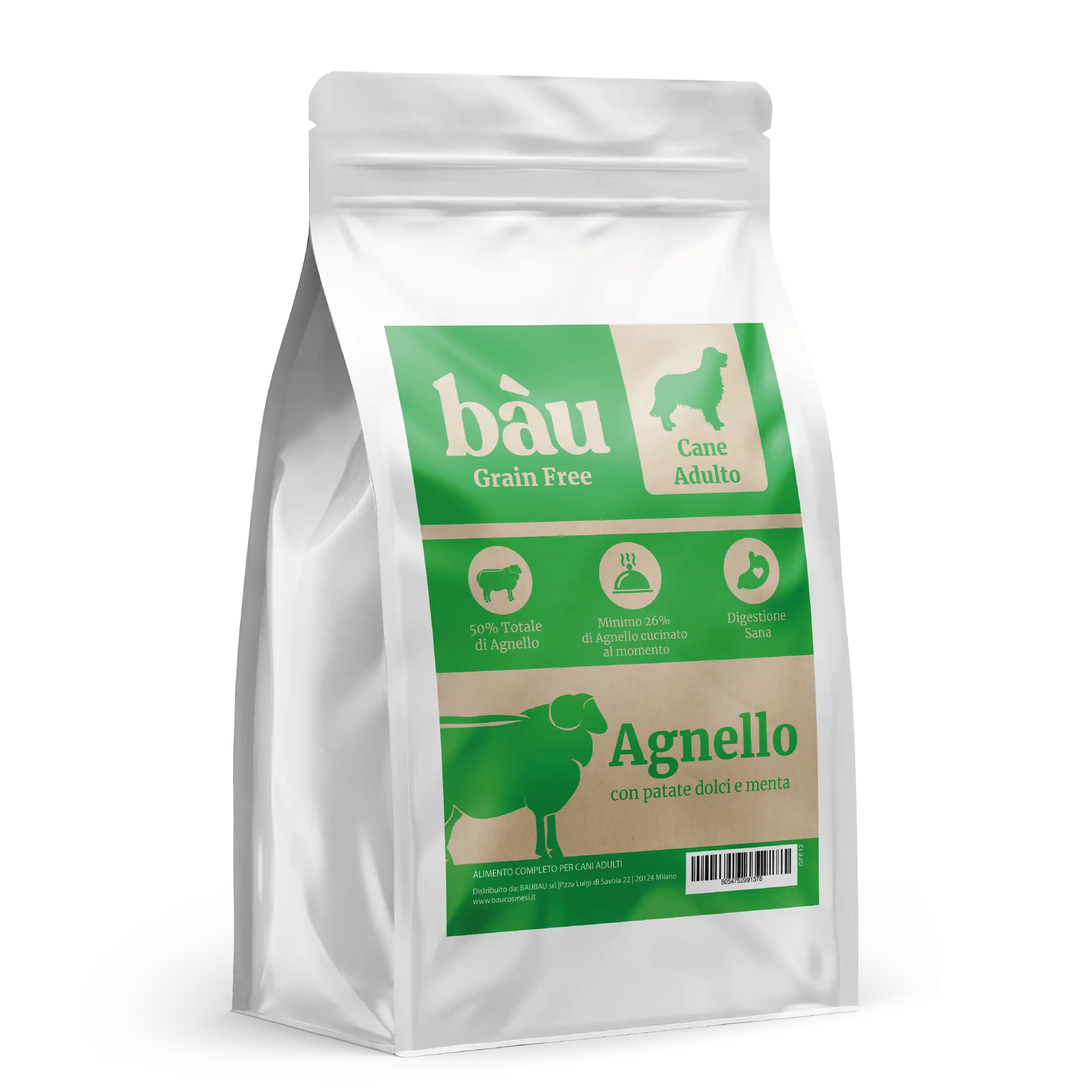 Crocchette con Agnello, Patate Dolci e Menta per cani adulti di taglia media