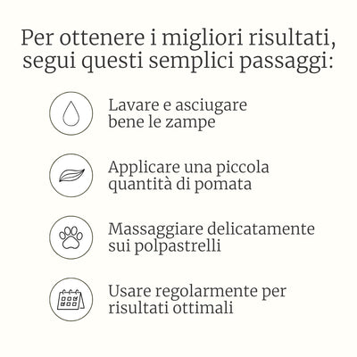 Pomata per le zampe