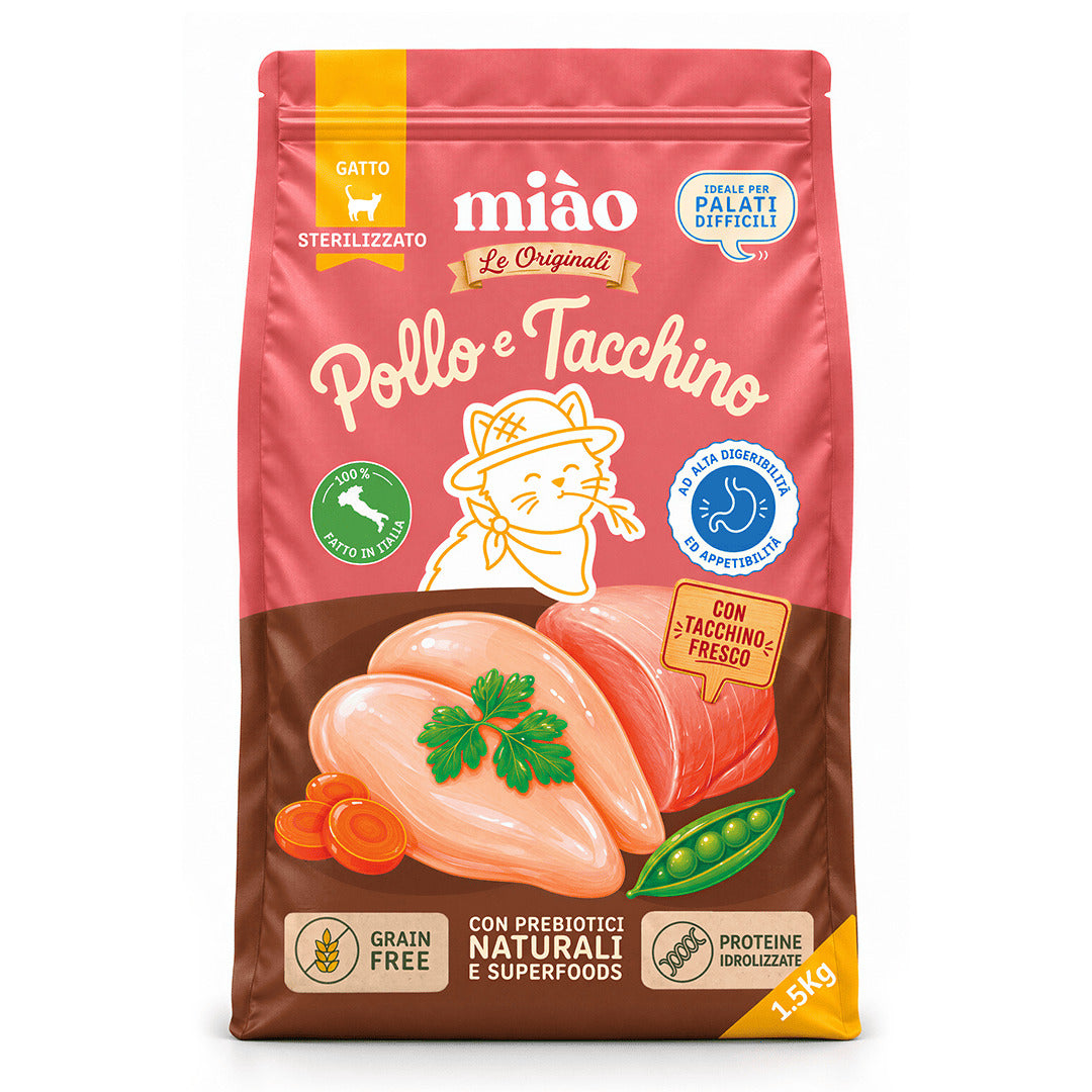 Crocchette "Le Originali" Pollo e Tacchino Gatto Adulto
