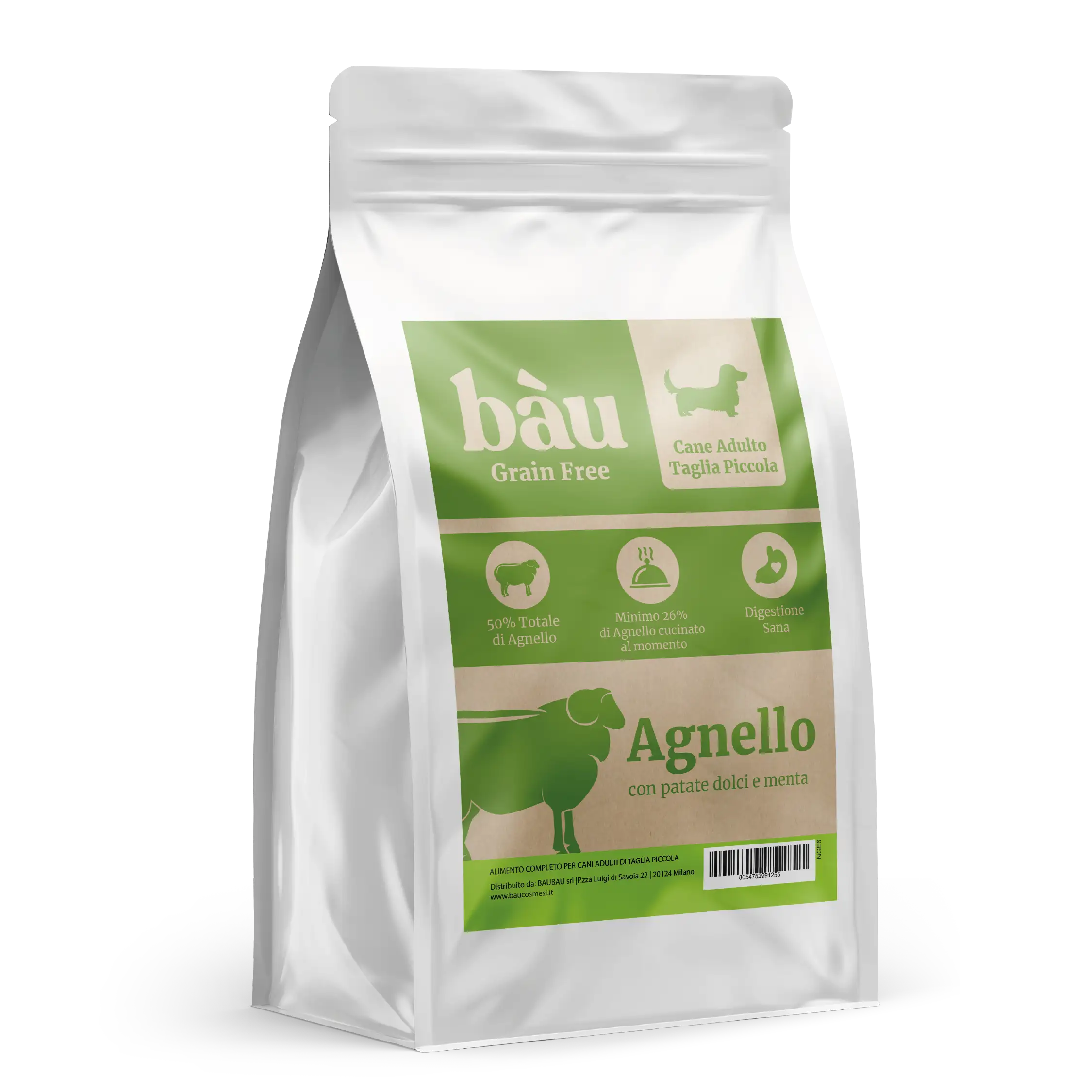 Crocchette con Agnello, Patate Dolci e Menta per cani adulti di taglia piccola