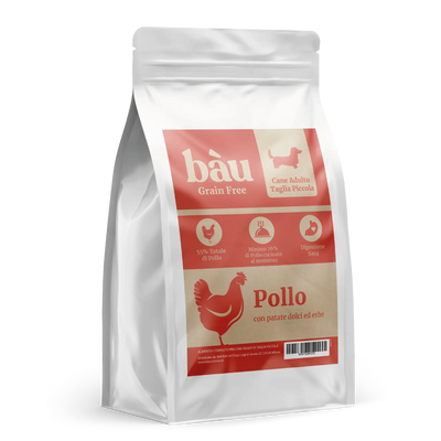 Crocchette con Pollo, Patate Dolci ed Erbe per cani adulti di taglia piccola
