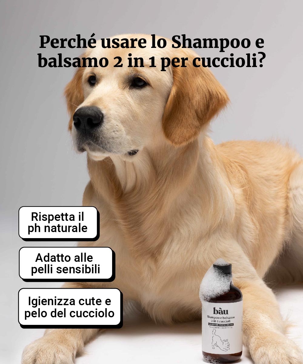 Shampoo e balsamo 2 in 1 cuccioli