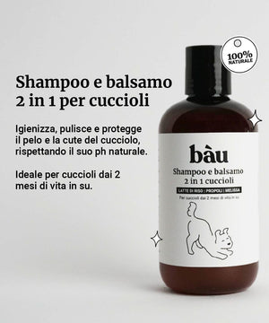 Shampoo e balsamo 2 in 1 cuccioli